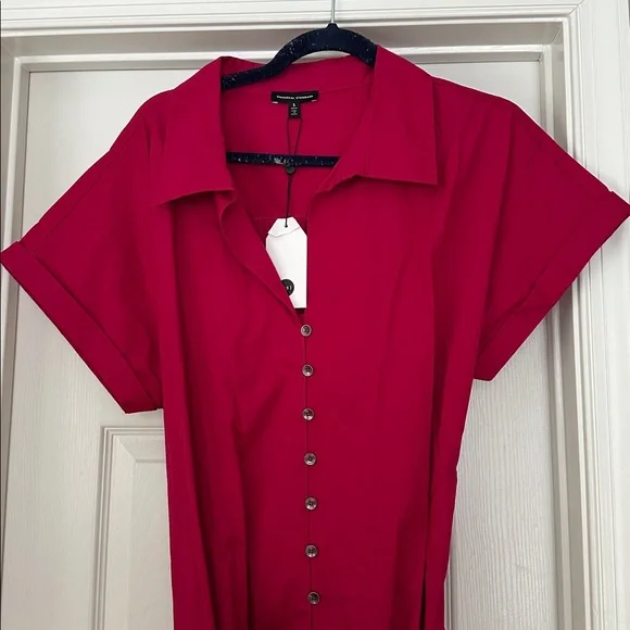 Universal Standard belted shirt dress - Picture 2 of 12